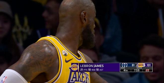 詹姆斯41岁创历史三双纪录 轻取奇才追平贾巴尔